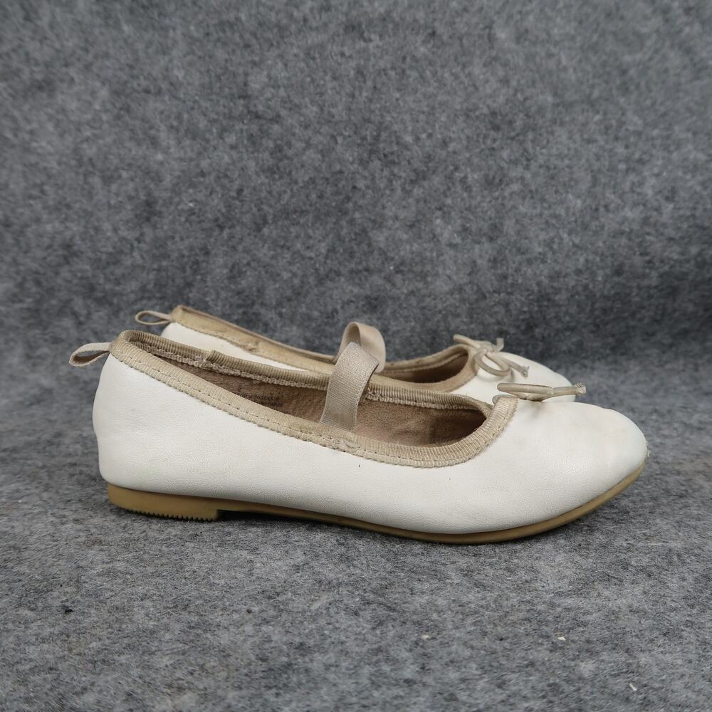 Cat & Jack Shoes Kids Toddler Girls 9 Ballet Flat Mary Jane Strap Slip On Bow